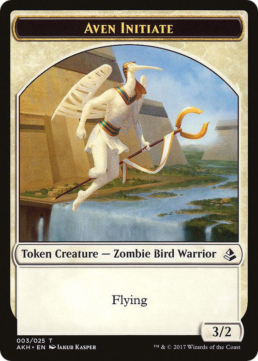 Aven Initiate // Snake Double-Sided Token [Amonkhet] 3 // 23