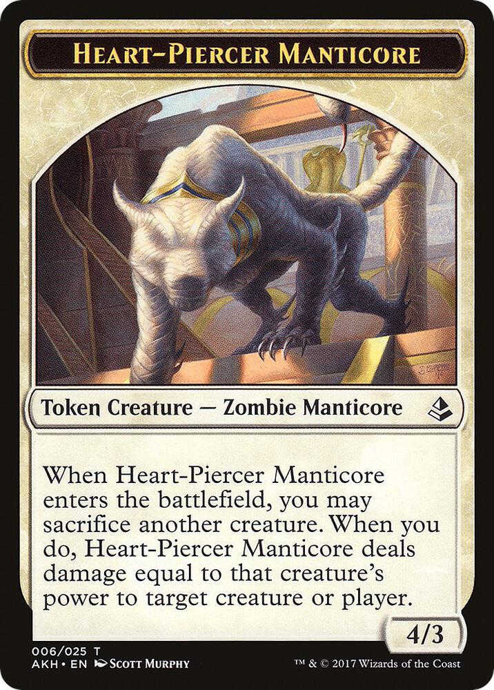 Heart-Piercer Manticore // Warrior Double-Sided Token [Amonkhet] 6 // 17