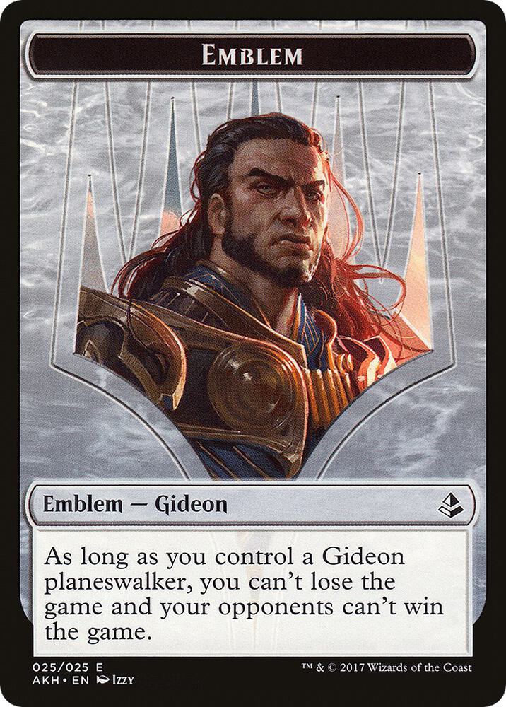 Emblem - Gideon of the Trials // Zombie Double-Sided Token [Amonkhet] 25 // 20
