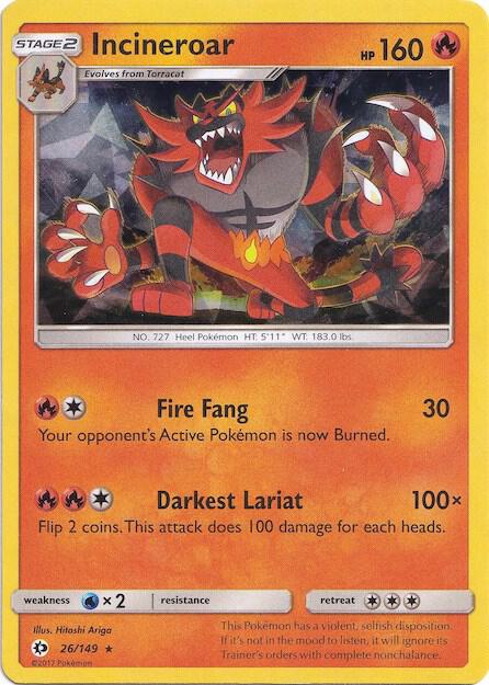Incineroar - 026/149 (Cracked Ice Holo) [Deck Exclusives] 026/149
