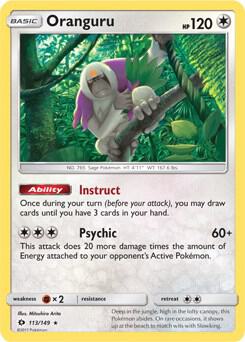 Oranguru - 113/149 (SM Base Set) [Deck Exclusives] 113/149