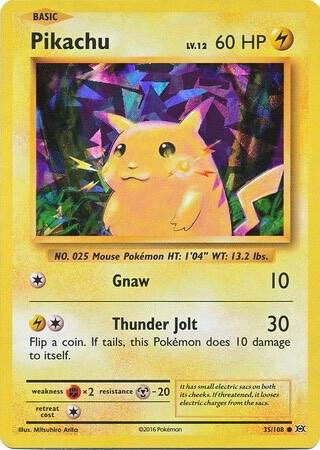 Pikachu - 35/108 (Cracked Ice Holo) [Deck Exclusives] 035/108