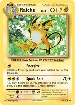 Raichu - 36/108 (XY Evolutions) [Deck Exclusives] 036/108