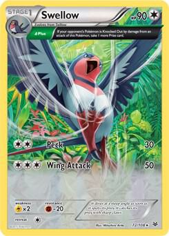Swellow - 72/108 (XY Roaring Skies) [Deck Exclusives] 072/108