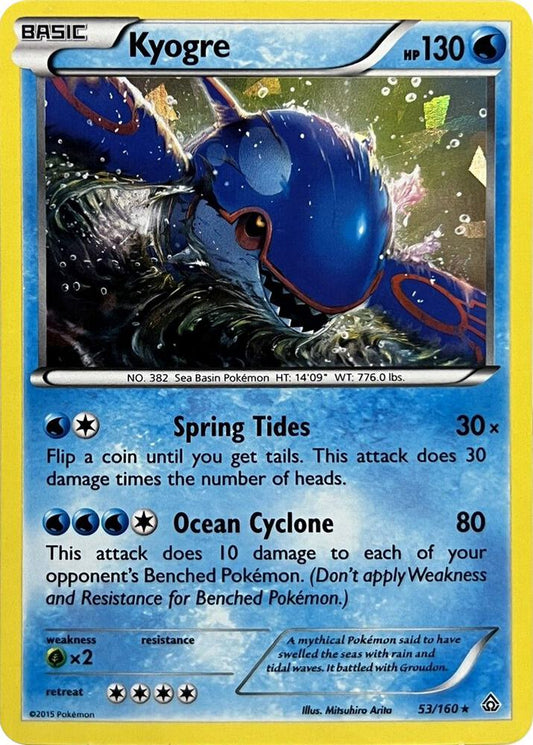 Kyogre - 53/160 (Cracked Ice Holo) [Deck Exclusives] 053/160