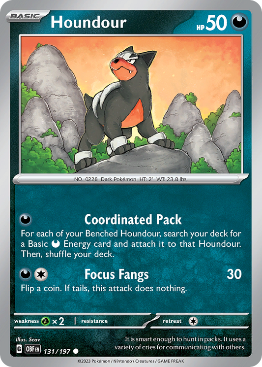 Houndour - 131/197 Obsidian Flames