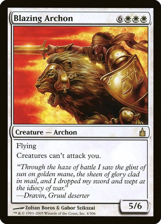 Blazing Archon [Ravnica: City of Guilds] 4