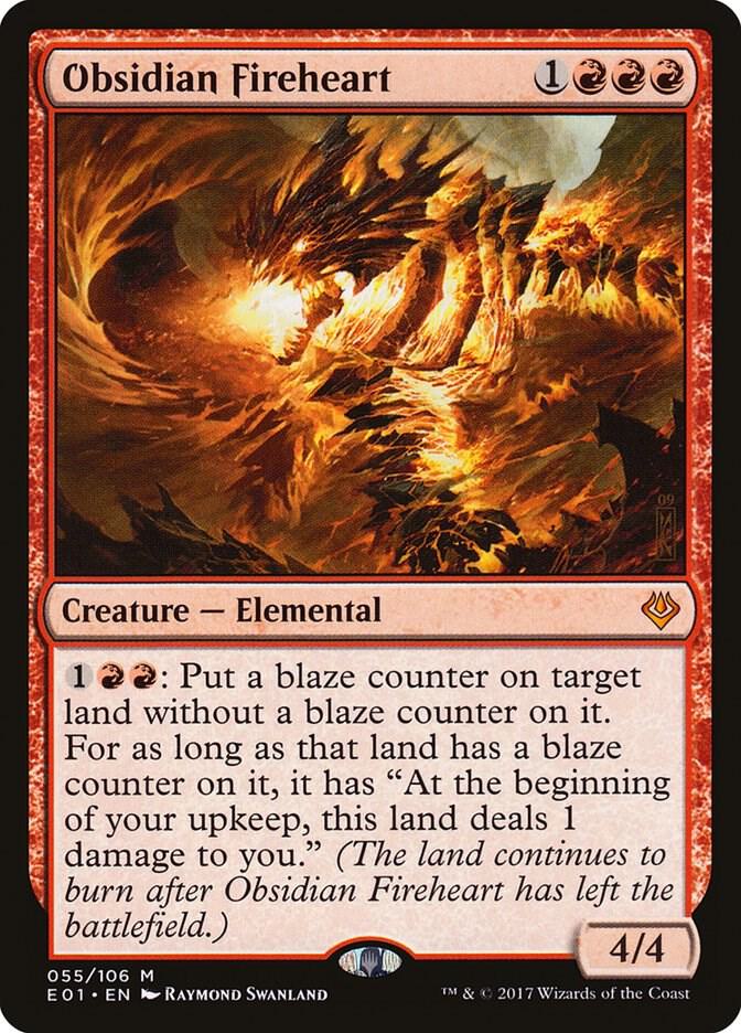 Obsidian Fireheart [Archenemy: Nicol Bolas] 55