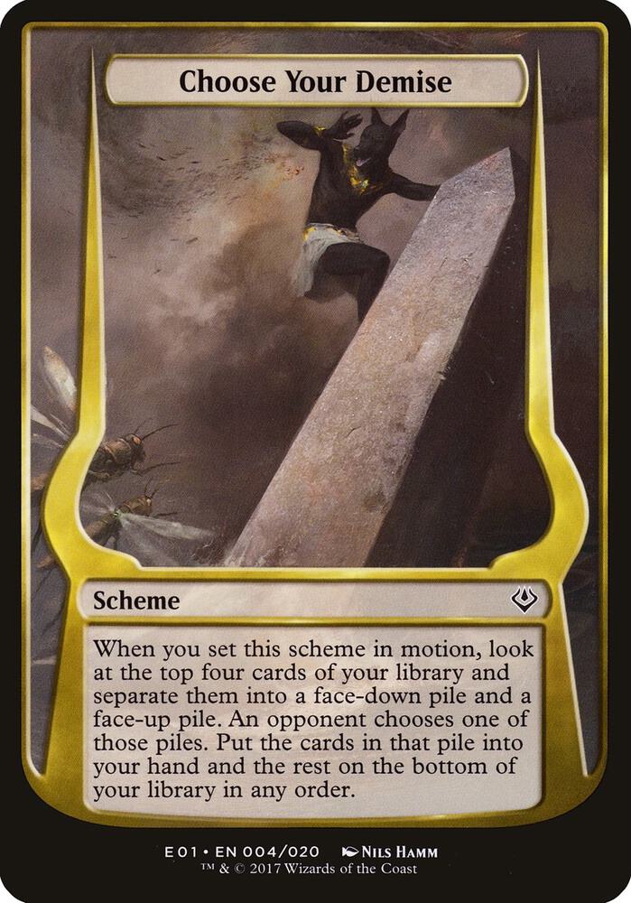 Choose Your Demise (Archenemy: Nicol Bolas) [Oversize Cards] 4