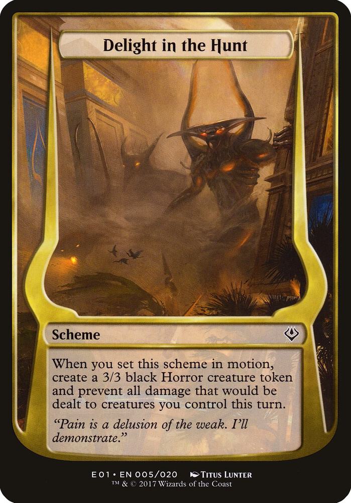Delight in the Hunt (Archenemy: Nicol Bolas) [Oversize Cards] 5