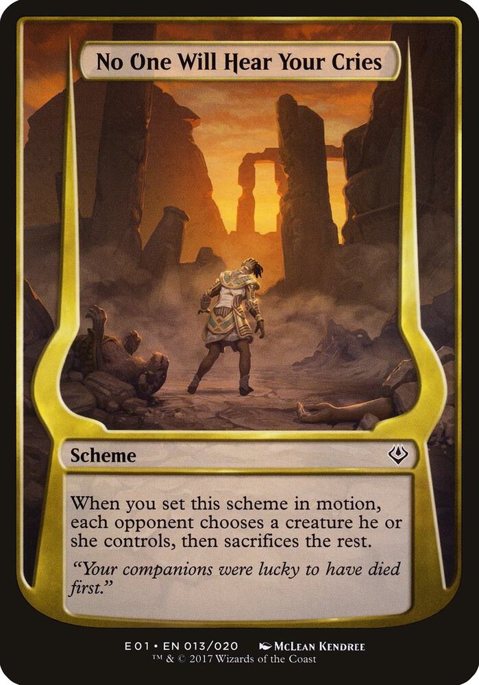 No One Will Hear Your Cries (Archenemy: Nicol Bolas) [Oversize Cards] 13