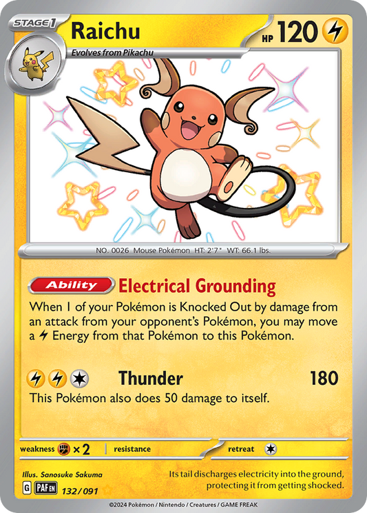 Raichu - 132/91 Paldean Fates