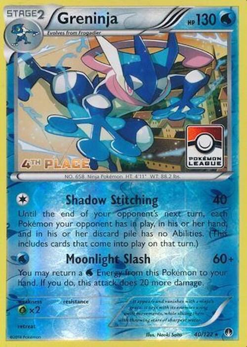 Greninja - 40/122 (Pokemon League) [4th Place] [League & Championship Cards] 040/122