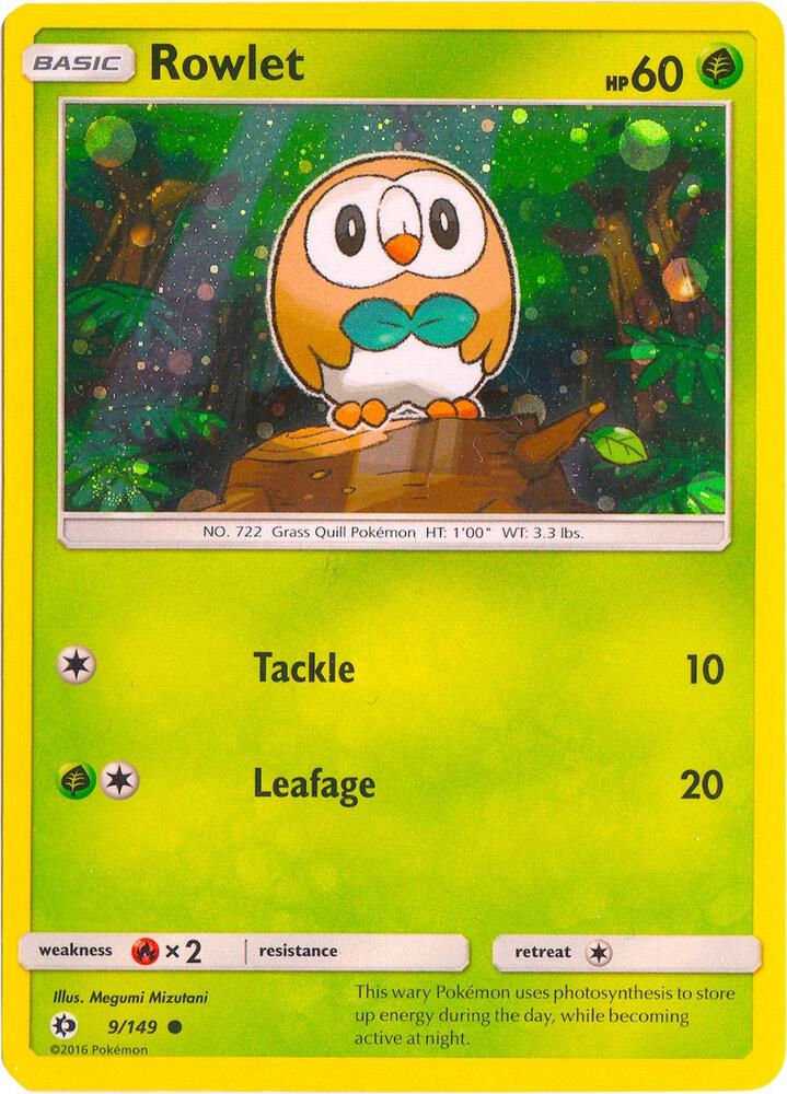 Rowlet - 9/149 (Cosmos Holo) [Miscellaneous Cards & Products] 009/149