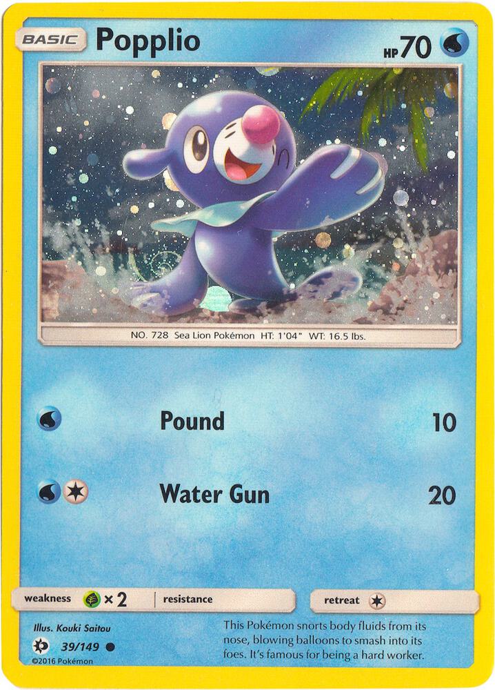 Popplio - 39/149 (Cosmos Holo) [Miscellaneous Cards & Products] 039/149