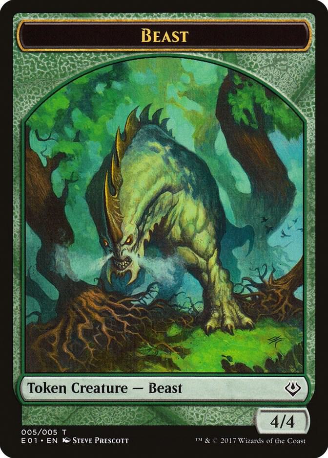 Beast (005) // Soldier Double-sided Token [Archenemy: Nicol Bolas] 5 // 1