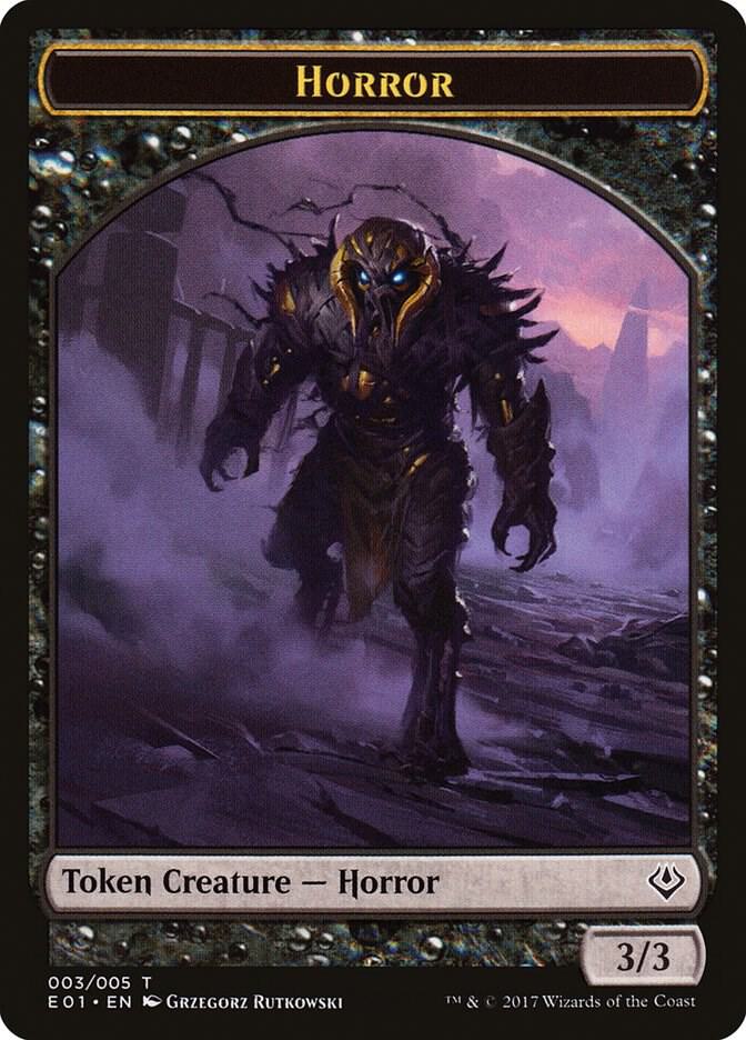 Horror // Zombie Double-Sided Token [Archenemy: Nicol Bolas] 3 // 20