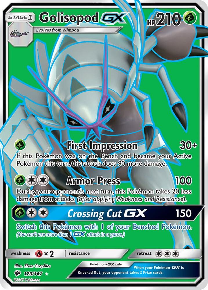 Golisopod GX (Full Art) [SM - Burning Shadows] 129/147