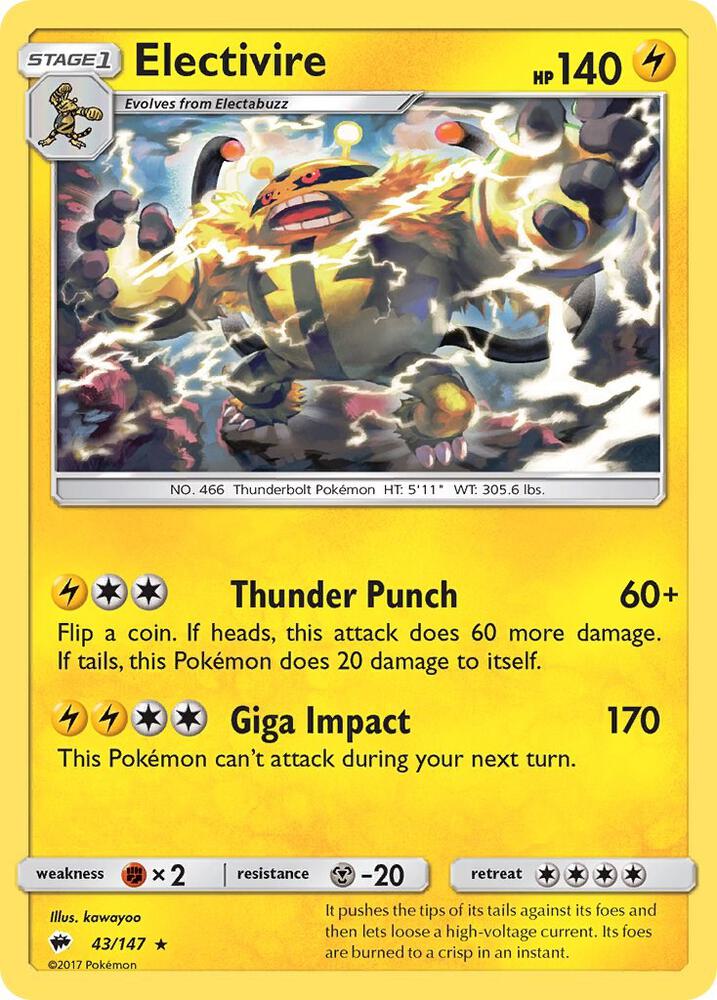 Electivire [SM - Burning Shadows] 43/147