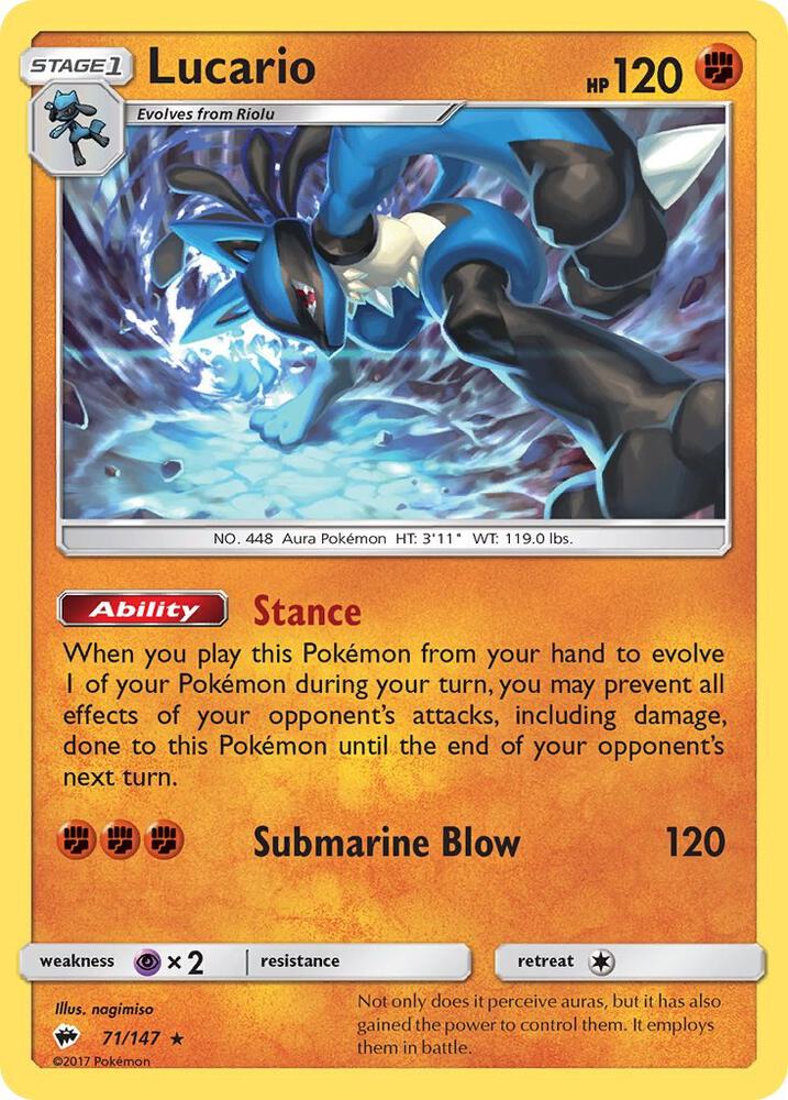 Lucario [SM - Burning Shadows] 71/147