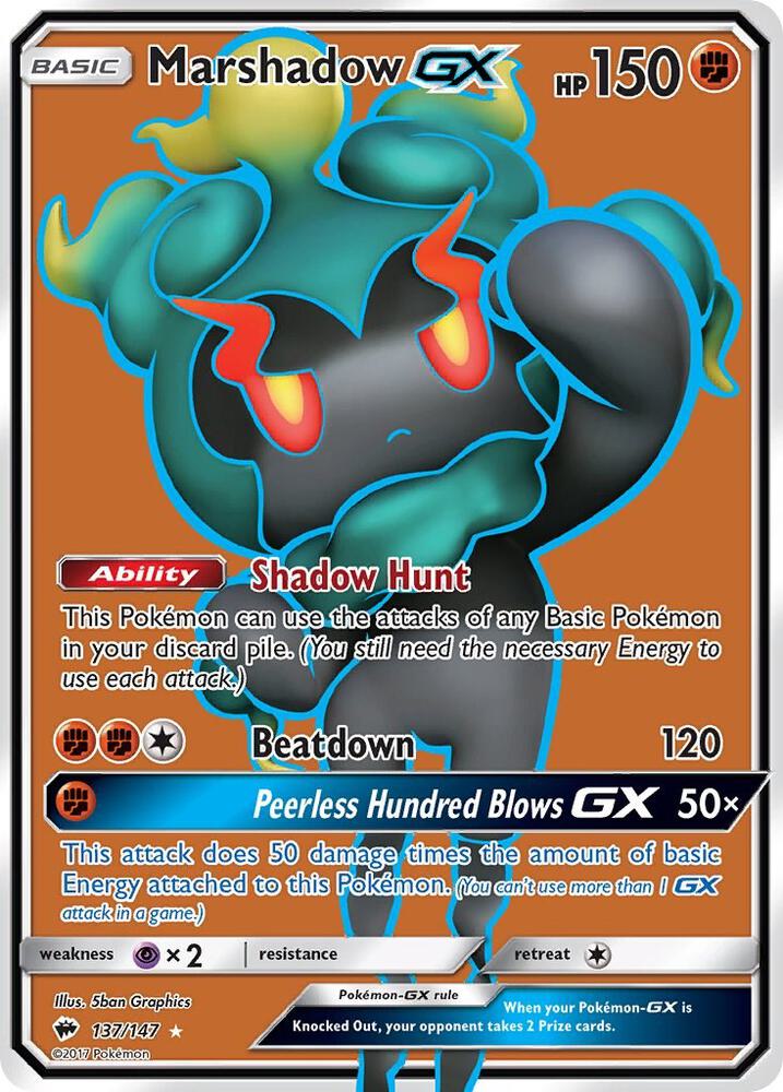 Marshadow GX (Full Art) [SM - Burning Shadows] 137/147