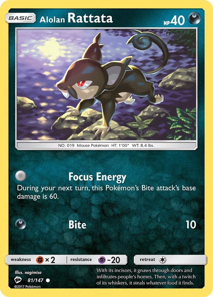 Alolan Rattata [SM - Burning Shadows] 81/147
