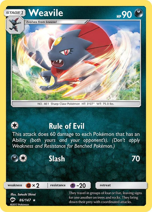 Weavile [SM - Burning Shadows] 86/147