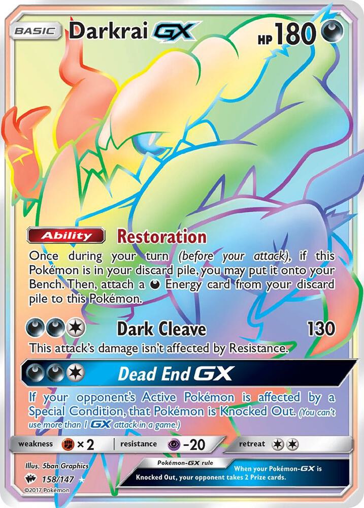 Darkrai GX (Secret) [SM - Burning Shadows] 158/147