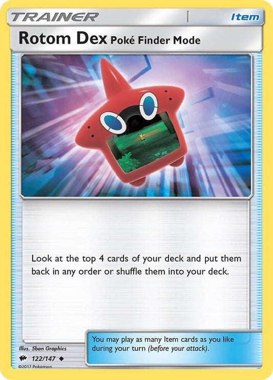 Rotom Dex Poke Finder Mode [SM - Burning Shadows] 122/147