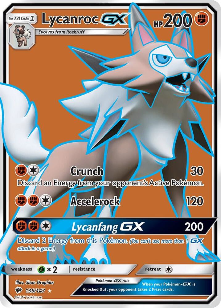 Lycanroc GX (Full Art) [SM - Burning Shadows] 136/147