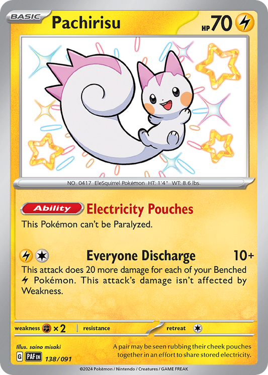 Pachirisu - 138/91 Paldean Fates