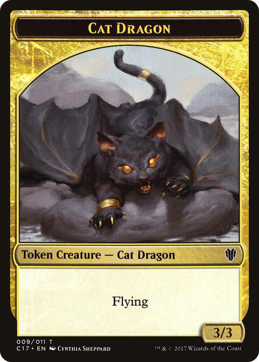 Cat Dragon // Dragon (007) Double-Sided Token [Commander 2017] 9 // 7