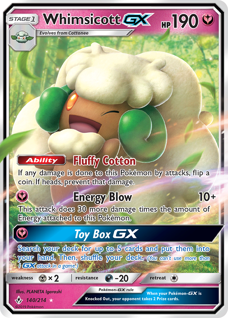 Whimsicott-GX - 140/214 Unbroken Bonds