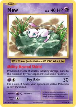 Mew - 53/108 (XY Evolutions) [Deck Exclusives] 053/108