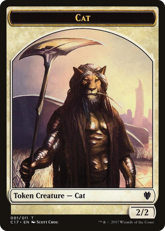 Cat // Cat Warrior Double-Sided Token [Commander 2017] 1 // 8