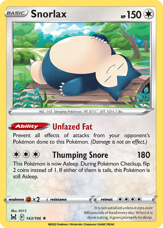 Snorlax - 143/196 Lost Origin