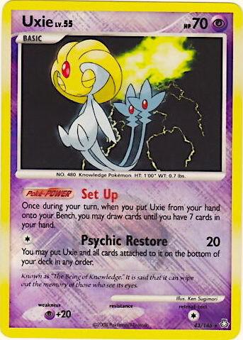 Uxie - 43/146 (League Promo) [League & Championship Cards] 043/146