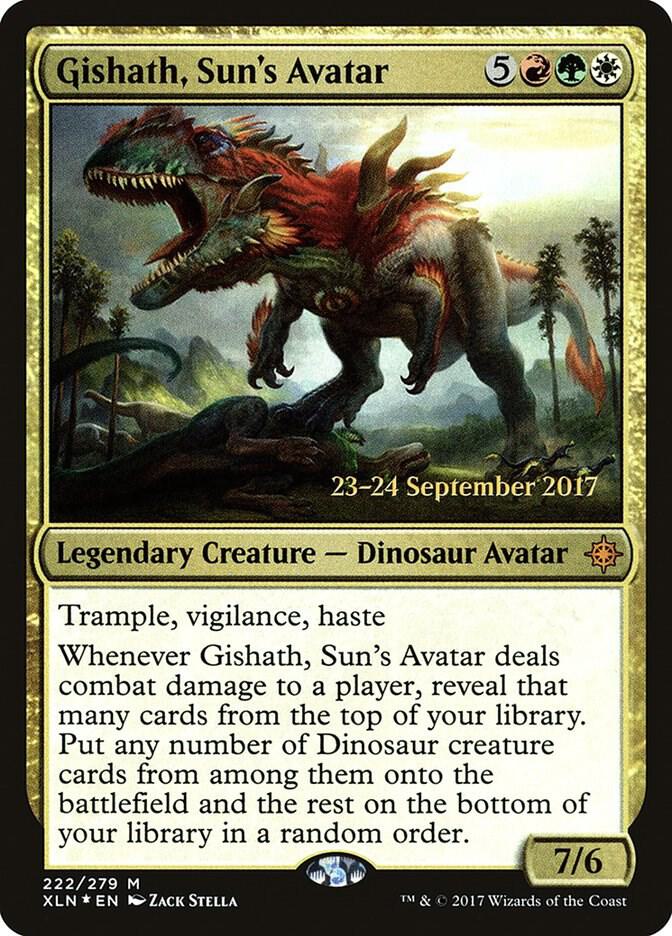 Gishath, Sun's Avatar (XLN) [Prerelease Cards] 222