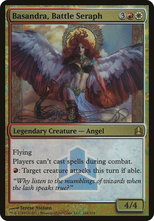 Basandra, Battle Seraph (Commander Launch Promo) [Oversize Cards] 184