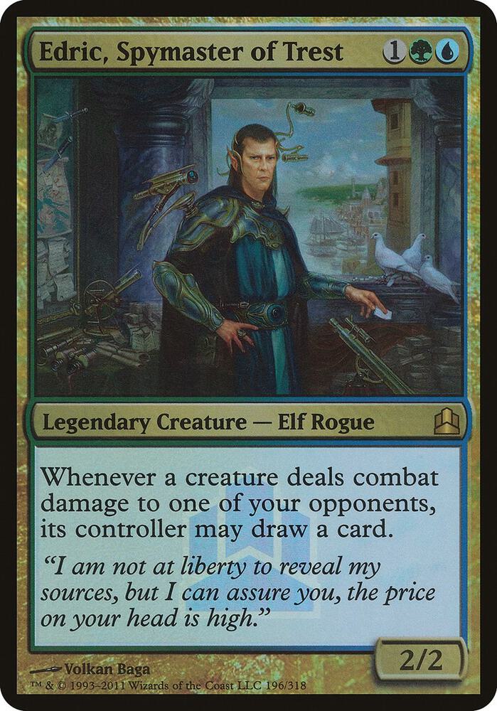 Edric, Spymaster of Trest (Commander Launch Promo) [Oversize Cards] 196