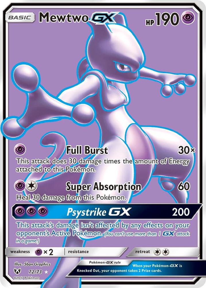 Mewtwo GX (Full Art) [Shining Legends] 72/73