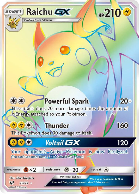 Raichu GX (Secret) [Shining Legends] 75/73