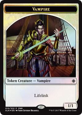 Vampire // Treasure Double-Sided Token [FNM Promos] 10