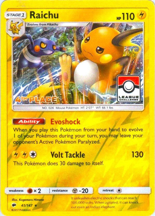 Raichu - 41/147 (League Challenge) [4th Place] [League & Championship Cards] 041/147
