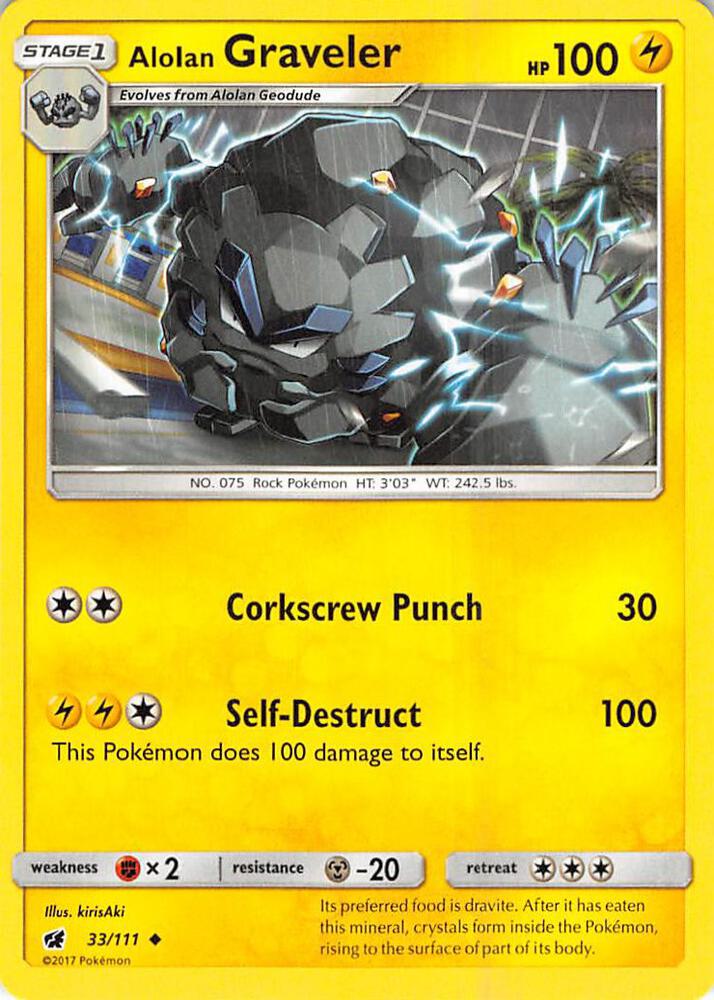 Alolan Graveler [SM - Crimson Invasion] 33/111
