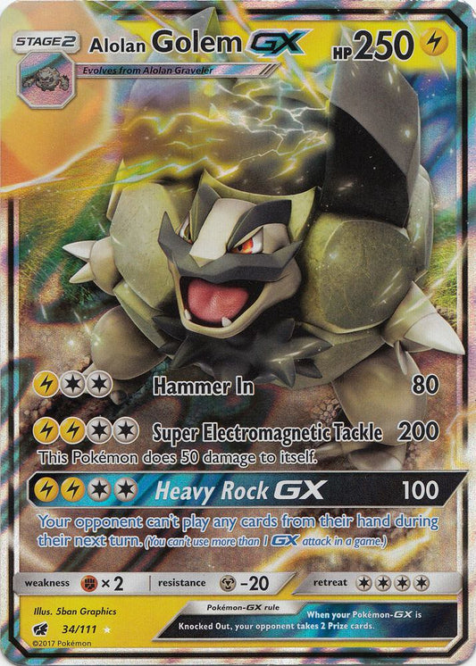 Alolan Golem GX [SM - Crimson Invasion] 34/111