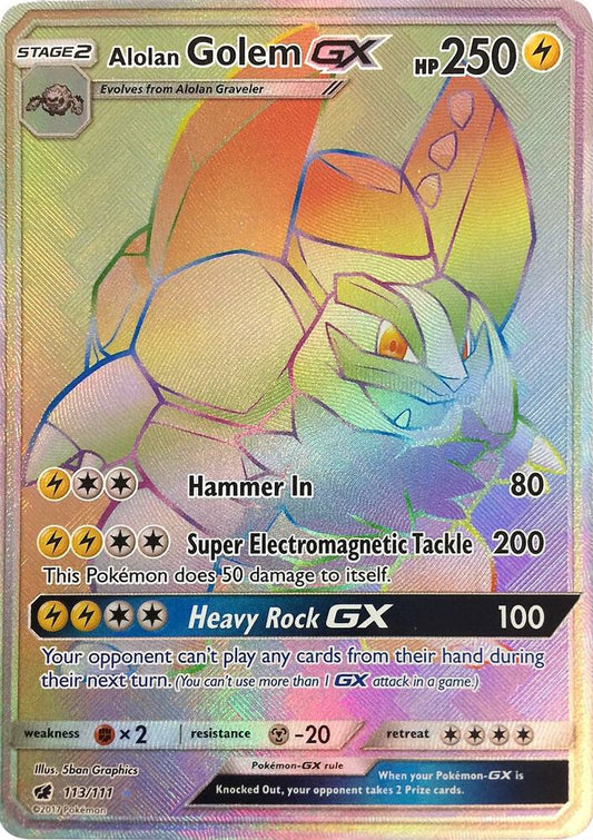 Alolan Golem GX (Secret) [SM - Crimson Invasion] 113/111