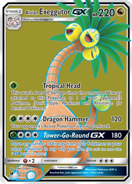 Alolan Exeggutor GX (Full Art) [SM - Crimson Invasion] 107/111