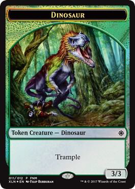Dinosaur // Treasure Double-Sided Token [FNM Promos] 11
