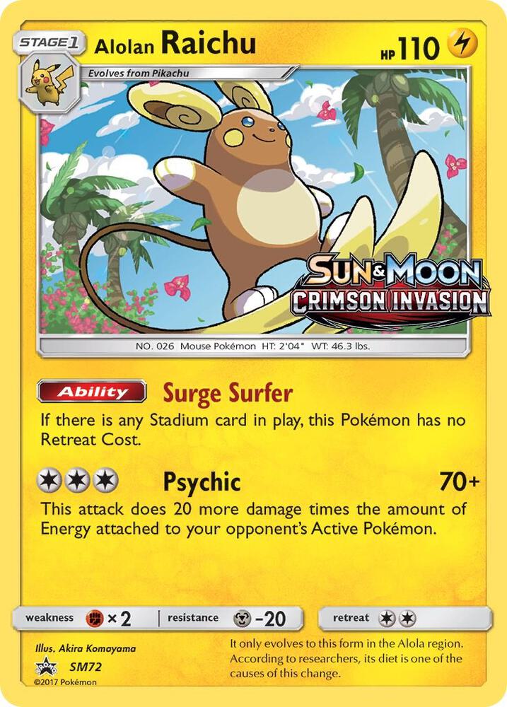 Alolan Raichu - SM72 (Prerelease) [SM Promos] SM72